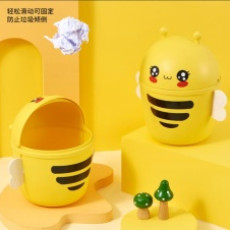 작은 노란 오리 꿀벌 데스크탑 쓰레기통
